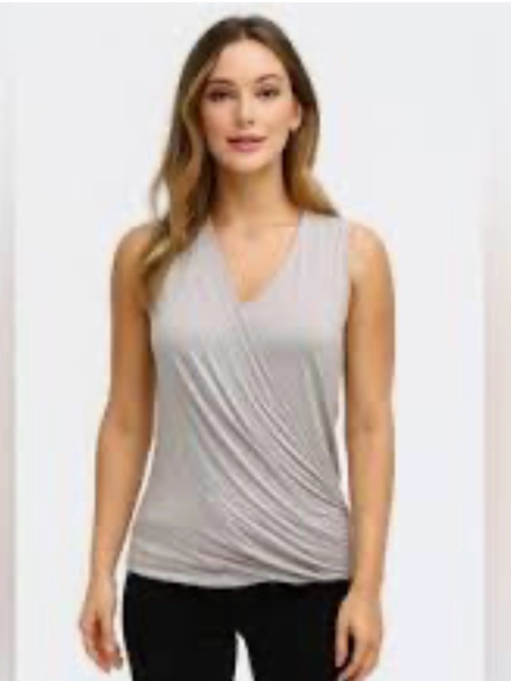 All Saints Dayne Sleeveless Wrap-Front Top